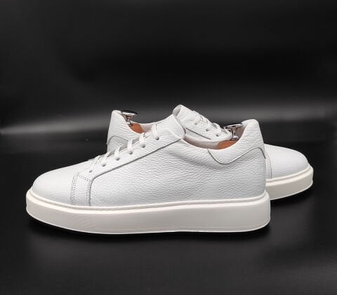 3589 BEYAZ GİZLİ TOPUKLU BOYU UZATAN SPOR AYAKKABI