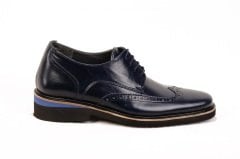 Oxford Lacivert 6764 Gizli Topuklu Damat Ayakkabısı