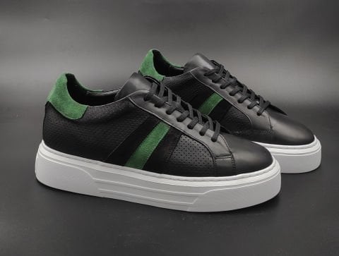 3854 SİYAH GİZLİ TOPUKLU BOY UZATAN SPOR AYAKKABI