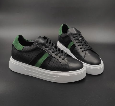 3854 SİYAH GİZLİ TOPUKLU BOY UZATAN SPOR AYAKKABI