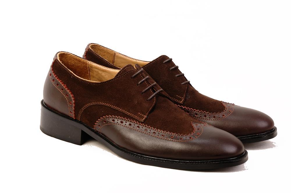 7681 Kahve Oxford Gi̇zli̇ Topuklu Damat Ayakkabı
