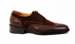7681 Kahve Oxford Gi̇zli̇ Topuklu Damat Ayakkabı