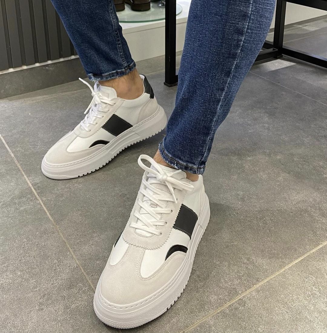 303 BEYAZ GİZLİ TOPUKLU BOY UZATAN SNEAKER