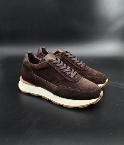 4237 BROWN SUEDE GİZLİ TOPUKLU BOY UZATAN SPOR AYAKKABI