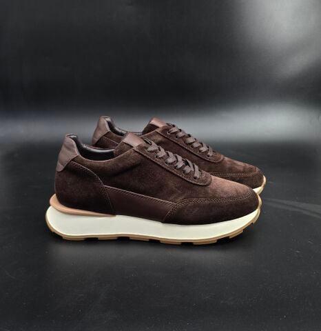 4237 BROWN SUEDE GİZLİ TOPUKLU BOY UZATAN SPOR AYAKKABI