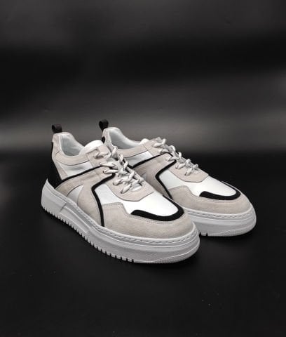 ALİ MERCAN PREMİUM BEYAZ YÜKSEK TABAN BOY UZATAN AYAKKABI