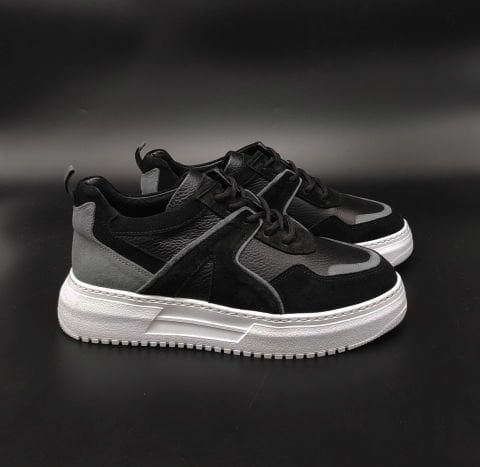 ALİ MERCAN PREMİUM SİYAH YÜKSEK TABAN BOY UZATAN AYAKKABI