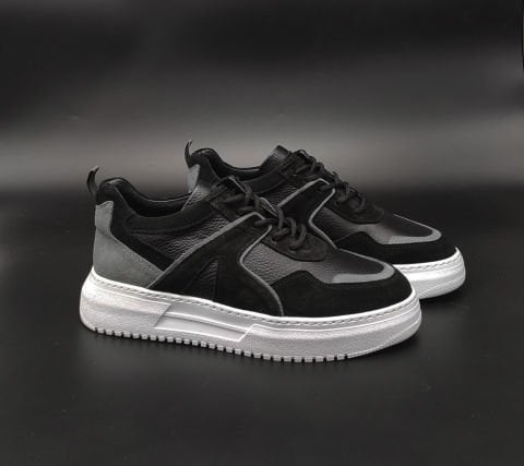 ALİ MERCAN PREMİUM SİYAH YÜKSEK TABAN BOY UZATAN AYAKKABI