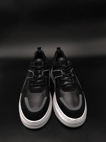 ALİ MERCAN PREMİUM SİYAH YÜKSEK TABAN BOY UZATAN AYAKKABI