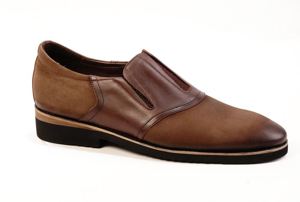 Kahve Lastikli Gizli Topuklu Ayakkabı