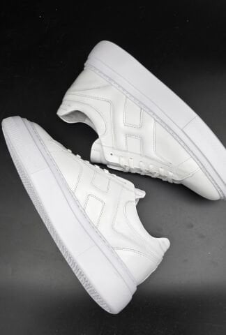 6661 PREMIUM  BEYAZ GİZLİ TOPUKLU BOY UZATAN AYAKKABI