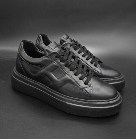 6661 FULL SİYAH PREMİUM GİZLİ TOPUKLU SPOR AYAKKABI