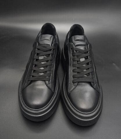 6661 FULL SİYAH PREMİUM GİZLİ TOPUKLU SPOR AYAKKABI