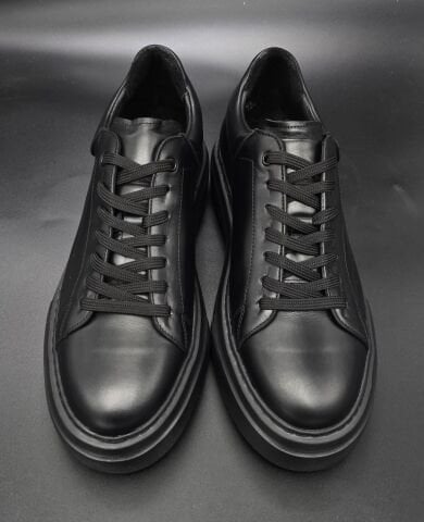 1219 FULL SİYAH PREMIUM GİZLİ TOPUKLU SPOR AYAKKABI