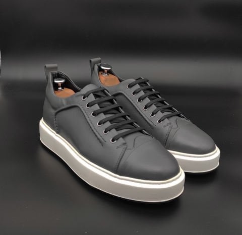 4333 ANTRASİT GRİ GİZLİ TOPUKLU BOYU UZATAN SPOR AYAKKABI