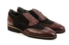 Siyah Kahve Oxford Gizli Topuklu Ayakkabı