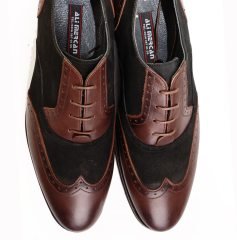 Siyah Kahve Oxford Gizli Topuklu Ayakkabı