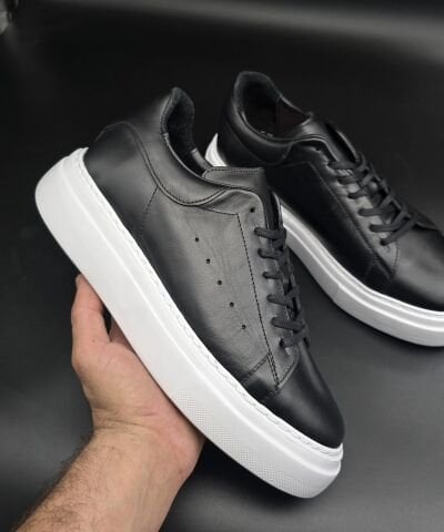 1219 NEW BLACK PREMİUM GİZLİ TOPUK BOY UZATAN AYAKKABI