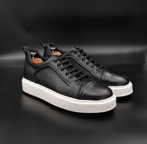 4333 SİYAH GİZLİ TOPUKLU BOYU UZATAN SPOR AYAKKABI