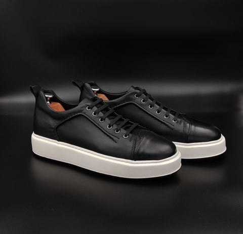 4333 SİYAH GİZLİ TOPUKLU BOYU UZATAN SPOR AYAKKABI