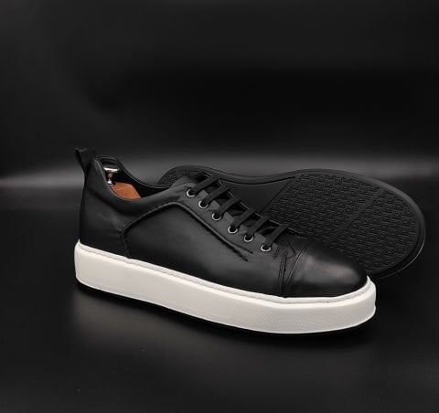 4333 SİYAH GİZLİ TOPUKLU BOYU UZATAN SPOR AYAKKABI