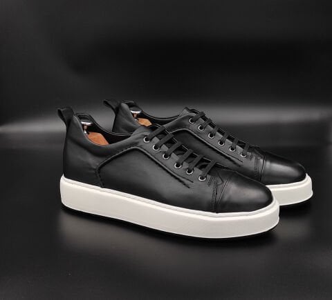 4333 SİYAH GİZLİ TOPUKLU BOYU UZATAN SPOR AYAKKABI