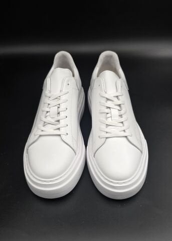 1219 NEW WHİTE GİZLİ TOPUKLU BOY UZATAN SPOR AYAKKABI