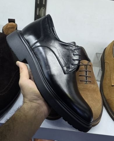 9887 SİYAH GİZLİ TOPUKLU GÜNLÜK AYAKKABI