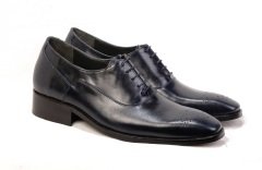 681 Lacivert Zımbalı Gizli Topuklu Damat Ayakkabı