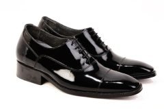 6801 Rugan Maskeretli Gizli Topuklu Damat Ayakkabı