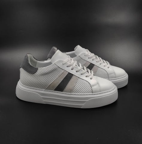 3854 BEYAZ GİZLİ TOPUKLU BOYU UZATAN AYAKKABI