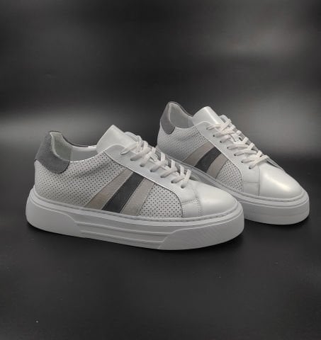 3854 BEYAZ GİZLİ TOPUKLU BOYU UZATAN AYAKKABI