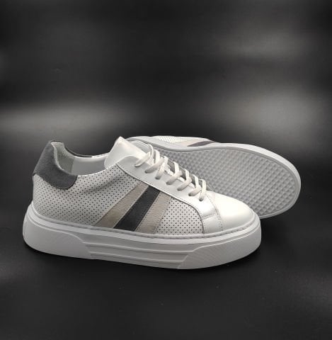 3854 BEYAZ GİZLİ TOPUKLU BOYU UZATAN AYAKKABI