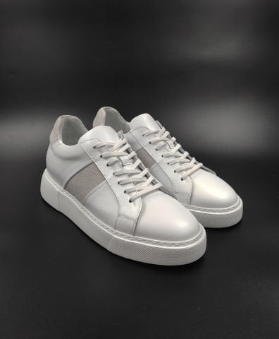 9090 BEYAZ GİZLİ TOPUKLU BOY UZATAN AYAKKABI