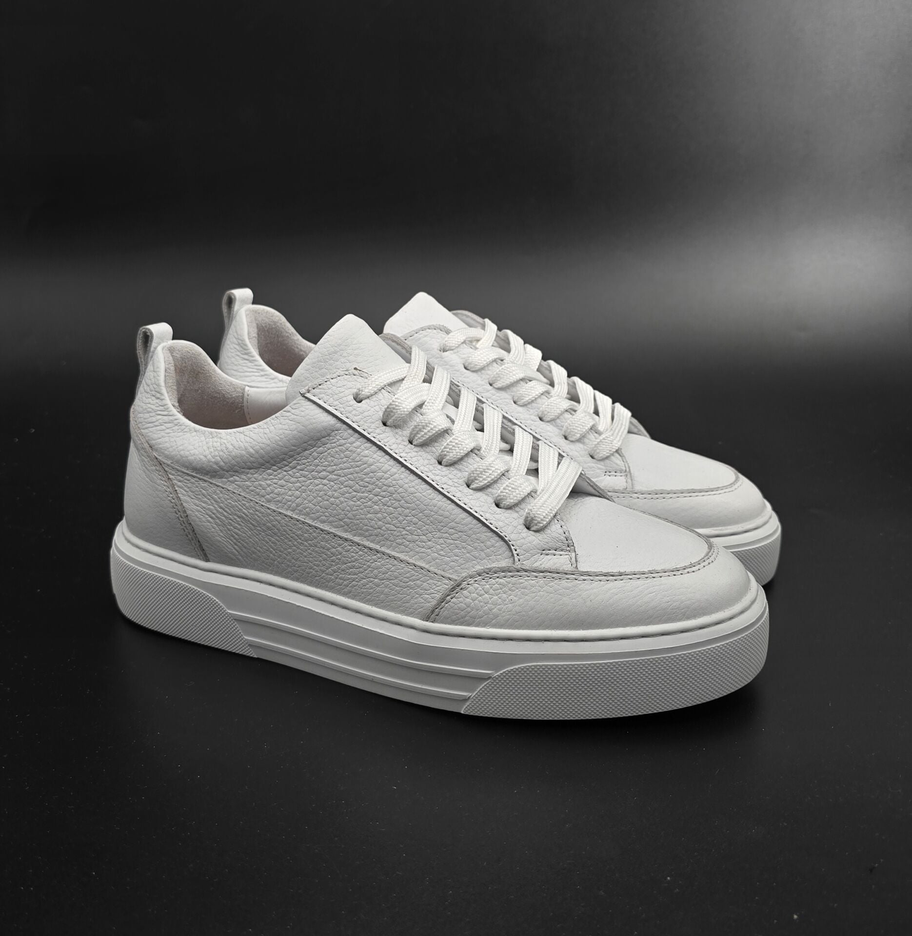 5432 BEYAZ GİZLİ TOPUKLU BOY UZATAN SNEAKER