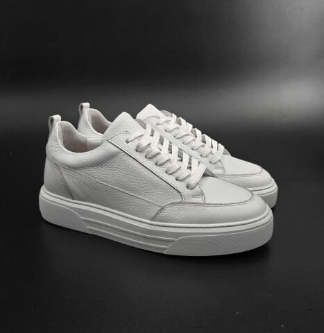 5432 BEYAZ GİZLİ TOPUKLU BOY UZATAN SNEAKER