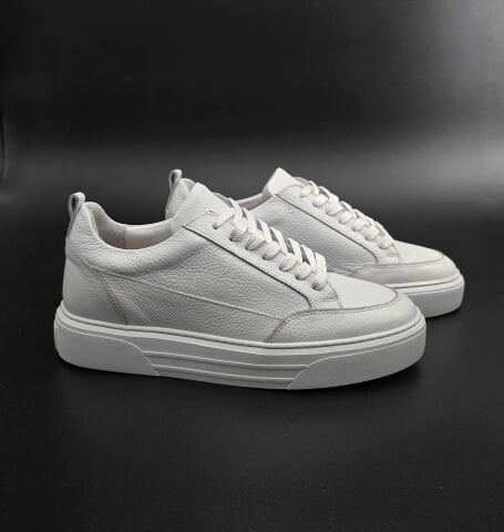 5432 BEYAZ GİZLİ TOPUKLU BOY UZATAN SNEAKER
