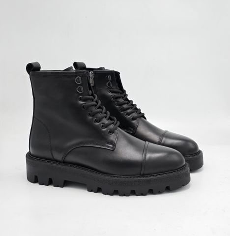 702 SİYAH MASKARETLİ GİZLİ TOPUKLU BOY UZATAN BOT