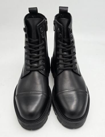 702 SİYAH MASKARETLİ GİZLİ TOPUKLU BOY UZATAN BOT