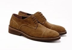 TASARIM KOYU BEJ Süet Ökçeli Eva Gizli Topuklu Ayakkabı